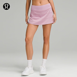 lululemon 露露乐蒙 Pace Rival 女士运动中腰短裙 蔷薇粉 XXS