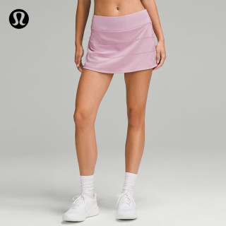 lululemon 露露乐蒙 Pace Rival 女士运动中腰短裙 蔷薇粉 XXS