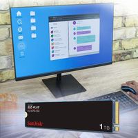 百亿补贴：闪迪 PLUS加强版1T固态硬盘M.2 PCIe3.0台式机2T笔记本NVME SSD