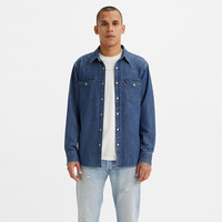 Levi's 情侣蓝色牛仔长袖衬衫85745-0073 蓝色 仅s码