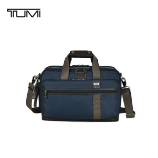 今日必买、有券的上：TUMI 【一包三背】男士高端商务通勤单肩手提双肩包 02223398NVYO海军蓝