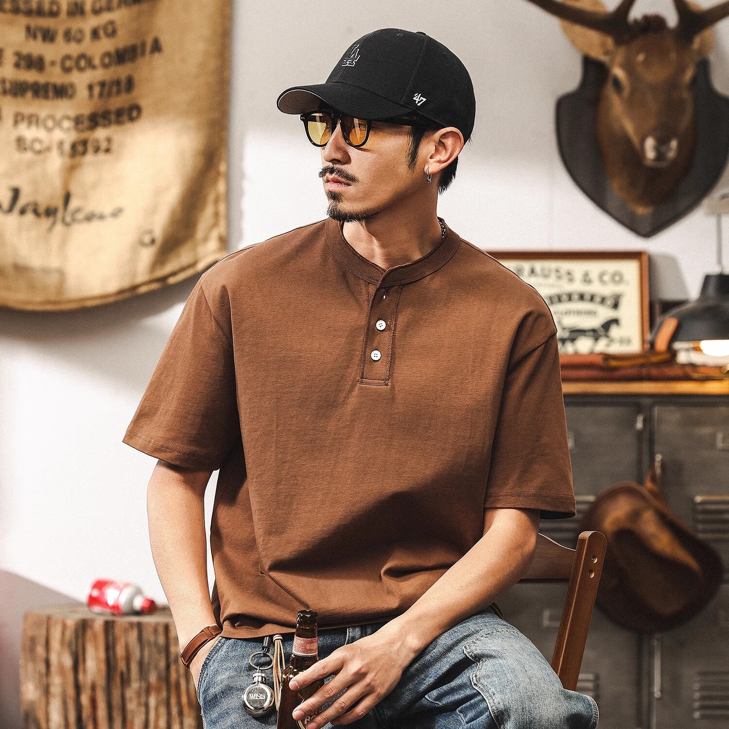  杰雷诺 重磅纯棉 男士Polo衫