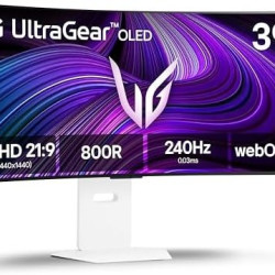 LG 39GX90SA-W OLED白色曲面显示器 39英寸