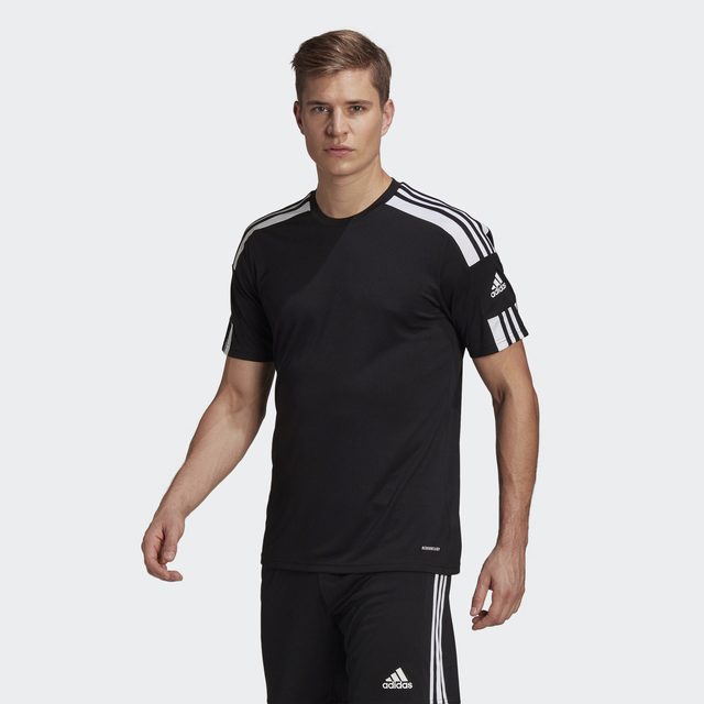 adidas 今日低价：阿迪达斯官方速干足球运动圆领短袖球衣男装