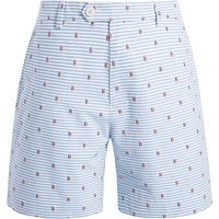 布克兄弟(BrooksBrothers)男士春夏条纹满绣蓝白撞色短裤