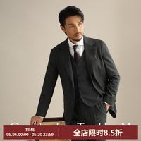 CULTUM 精纺羊毛那不勒斯意式西服套装男正装免烫结婚礼服商务西装