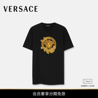 VERSACE 男士刺绣棉质平纹针织修身T恤 1B000