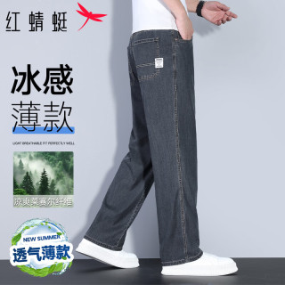 红蜻蜓 男士牛仔裤 时尚简约 莱赛尔凉感舒适亲肤透气百搭耐磨直筒宽松