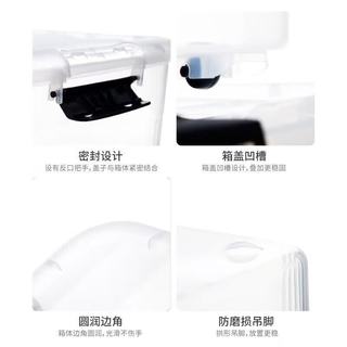禧天龙 透明收纳箱 加厚PP材质 31L*3个 47.5*35.5*26cm