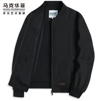 MARK FAIRWHALE/马克华菲 棒球领男士夹克 黑色 3XL