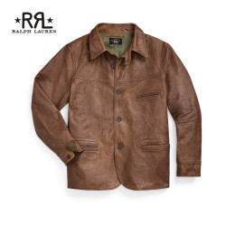 RRL 男装 皮革短大衣 RL93830