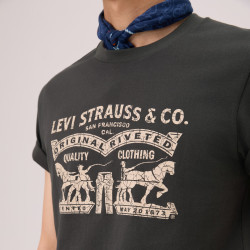 Levi's 【美式复古】100%棉做旧印花正肩短袖T恤 四色可选 004IT-0001