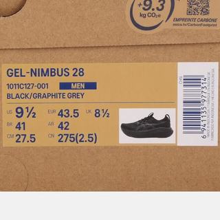 亚瑟士 GEL-NIMBUS 28 缓震跑鞋 1011C127-001 44码