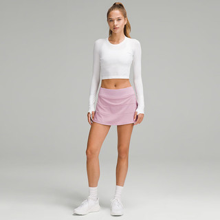 lululemon 露露乐蒙 Pace Rival 女士运动中腰短裙 蔷薇粉 XXS
