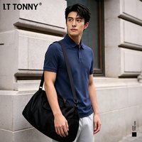 ITTONNY 凉感polo衫翻领商务T恤男士短袖