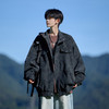 Shelley Jones/雪莱琼斯 美式复古PU皮夹克 黑色 XL