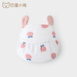 巴厘小猪 儿童鸭舌帽 虾玉粉 大帽檐空顶防晒帽
