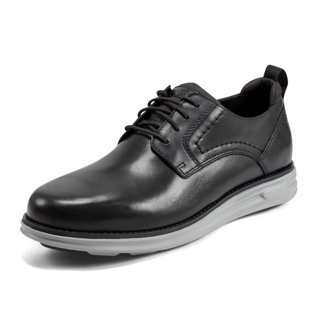 ROCKPORT 男士牛津鞋 Canton系列 记忆海绵鞋垫 轻便舒适 办公休闲 黑色皮革