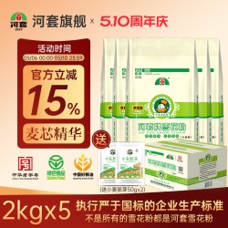 河套 雪花粉10kg(2kg*5) 麦芯粉通用面粉 馒头包子多用途小麦粉