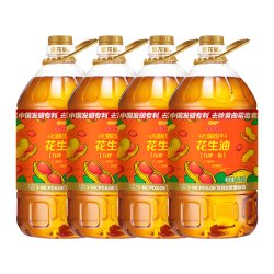 金龙鱼 不油腻轻年花生油 5.43L*4桶