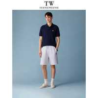 TEENIE WEENIE 小熊男装简约纯色刺绣短袖POLO衫 藏青色 L