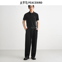  PEACEBIRD/太平鸟 桑蚕丝 男士polo衫