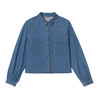 Levi's/李维斯 工装风 女士牛仔衬衫 蓝色 XS