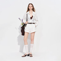  FANSILANEN/范思蓝恩 撞色贴布刺绣 女士衬衫