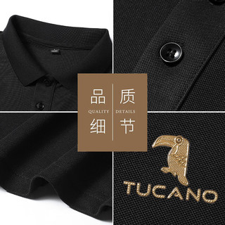 啄木鸟 TUCANO 长袖翻领Polo衫 男 浅灰 XL