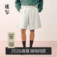 速写 男装2026夏新品中短裤阔腿裤宽松休闲9Q4E12450 129米色系 M