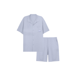 Ubras 云棉草本开襟翻领短袖短裤套装 女家居服