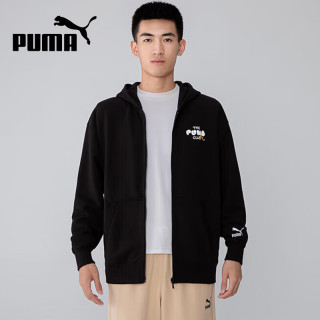 PUMA 保暖 男士运动外套 黑色 S