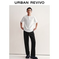  URBAN REVIVO 抽绳松紧腰 男士长裤