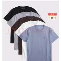 Abercrombie & Fitch 小麋鹿图案5件组合套装短袖T恤25夏季男装124-5045 灰色多色 L (180/108A)