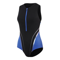 SPEEDO/速比涛 电气矩阵黑标Hero5.0复刻鲨鱼皮竞速温泉连体泳衣 黑色/蓝色 S