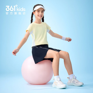 361° 迅干科技女童短袖T恤 佩拉黄 130cm