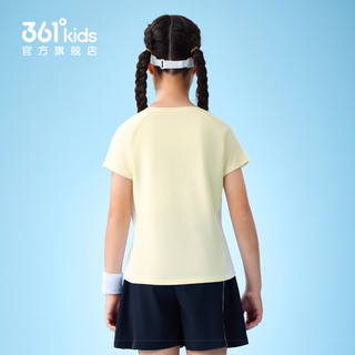 361° 迅干科技女童短袖T恤 佩拉黄 130cm