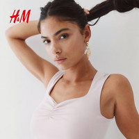 H&M 女士吊带背心 浅粉色 M