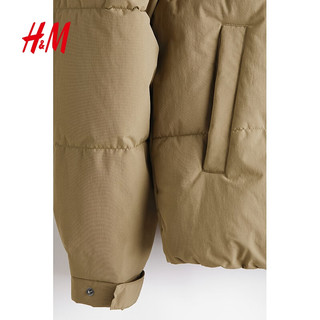H&M 防水夹棉外套 深米色 XS
