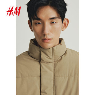 H&M 防水夹棉外套 深米色 XS