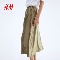  H&M 抽绳 女士半身裙