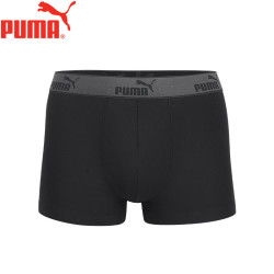 PUMA 男士内裤抑菌内胆平角底裤运动休闲四角短裤1条装 黑色 1条
