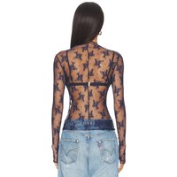 free people [海外直邮]Free People 网布蕾丝上装藏青色基础内搭REVOLVE新款
