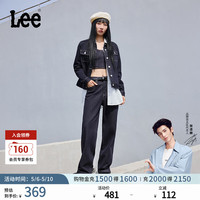 Lee 25秋冬新428懒懒裤舒适高腰直脚不易褪色女牛仔裤 清水洗 28