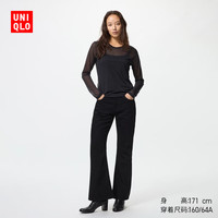 优衣库 女士喇叭牛仔裤 28 /160/70A 09 黑色