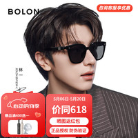 暴龙 林一同款 26年新品 简约几何方框偏光太阳镜 BL3250 C11 亮黑色
