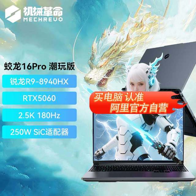 机械革命 蛟龙16Pro（R9 8940HX、RTX 5060、16GB、512GB）