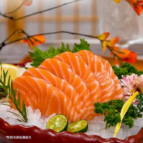 淘金币60.22元！：掬芥 皇冠法罗三文鱼冰鲜刺身 中段400g