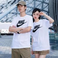 NIKE 男女同款运动T恤宽松休闲户外训练短袖舒适情侣白半袖