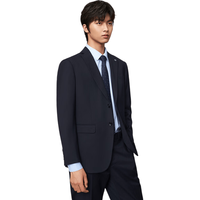 海澜之家 西服套装男 藏青色 平驳领 175/96B(西服+西裤)